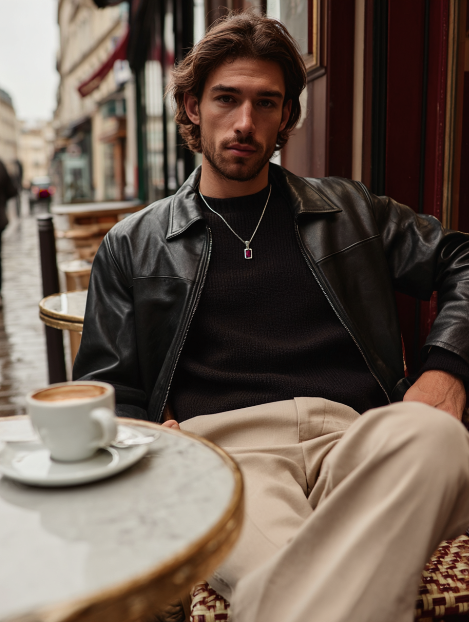 Necklace Crimson red