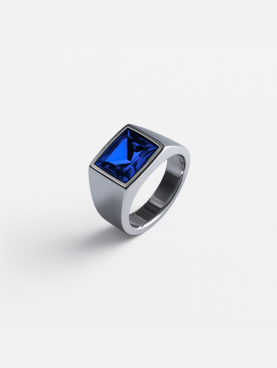 Ring Sapphire blue