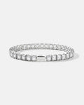 Square Tennis Bracelet | Quartz Silver