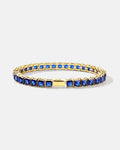 Square Tennis Bracelet | Sapphire Blue 14K Gold