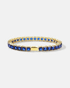 Square Tennis Bracelet | Sapphire Blue 14K Gold