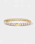 Square Tennis Bracelet | Quartz 14K Gold