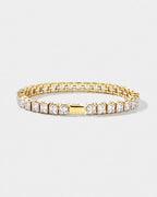 Square Tennis Bracelet | Quartz 14K Gold
