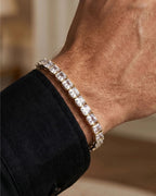 Square Tennis Bracelet | Quartz 14K Gold