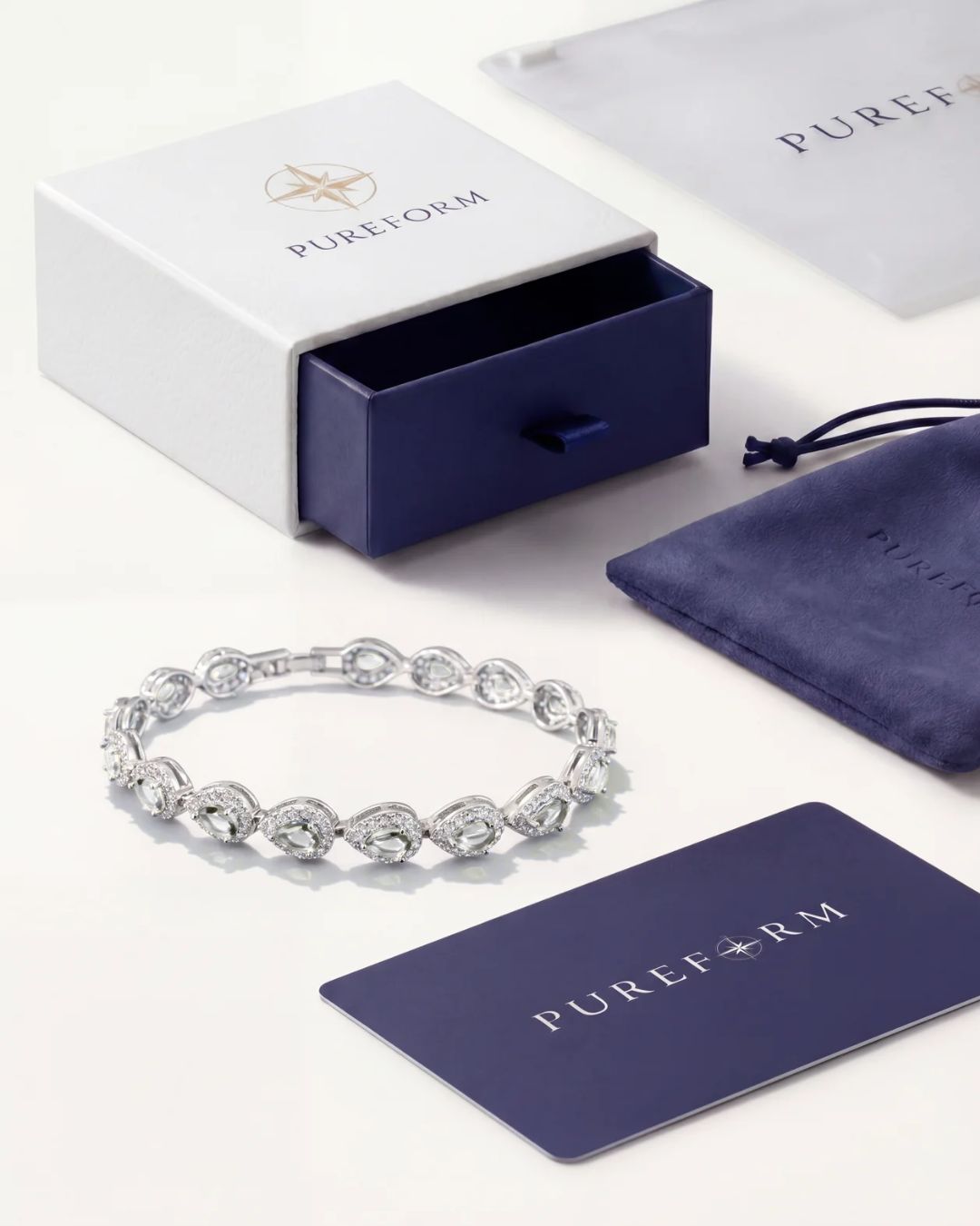 Tropfenförmiges Quarz-Armband