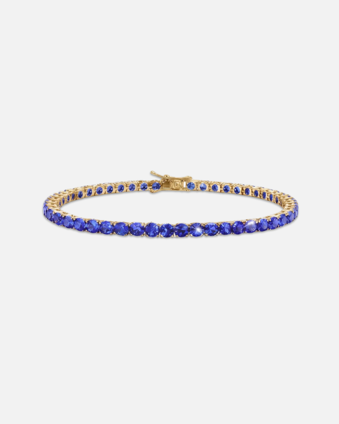 Sapphire Blue Tennis Bracelet I 18k Gold