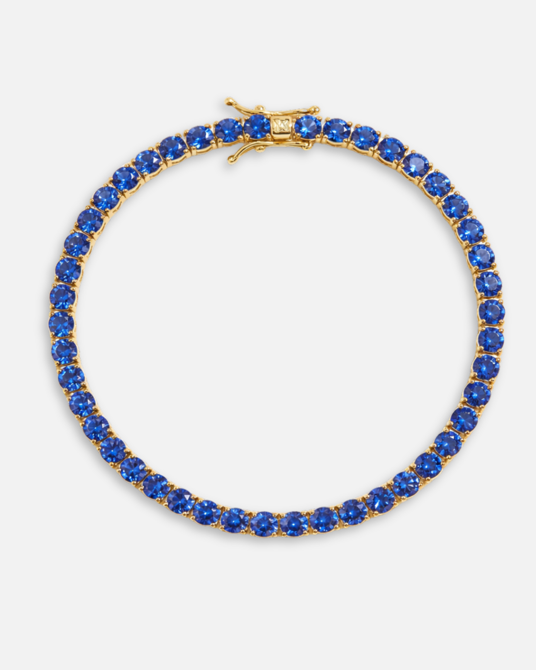 Sapphire Blue Tennis Bracelet I 18k Gold