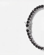 Tennis Bracelet | Onyx Black Silver