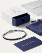 Tennis Bracelet | Onyx Black Silver