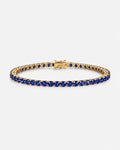 Sapphire Blue 14K Gold Tennis Bracelet