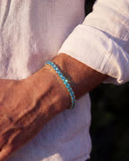 Tennis Bracelet | Aquamarine Blue 14K Gold