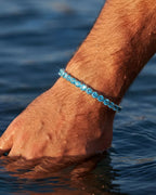Tennis Bracelet | Aquamarine Blue Silver