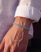 Tennis Bracelet | Aquamarine Blue Silver