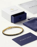 Tennis Bracelet | Onyx Black 14K Gold