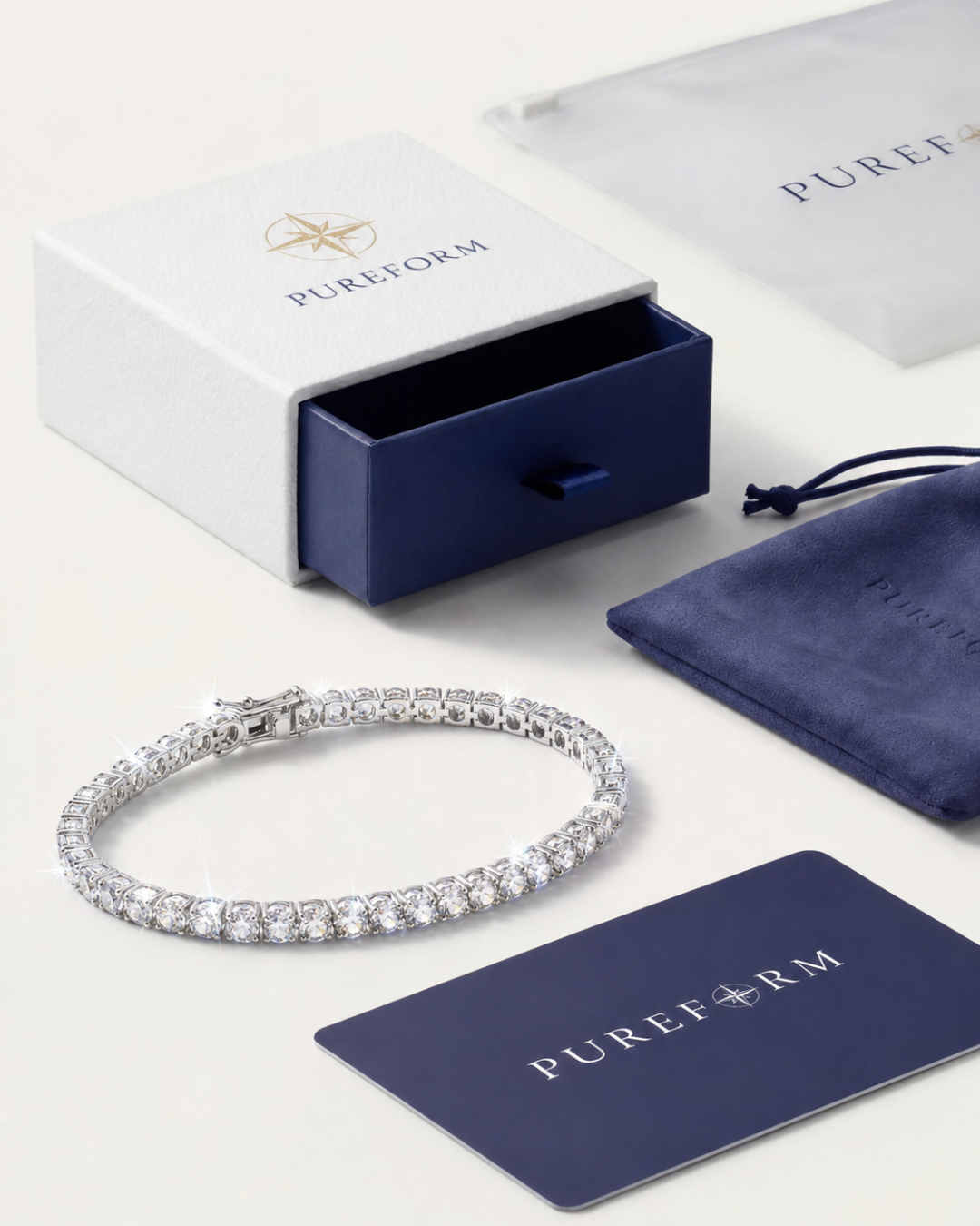 Tennis Bracelet | Quartz Silver