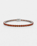 Tennis Bracelet | Ruby Red Silver