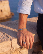 Tennis Bracelet | Aquamarine Blue 14K Gold