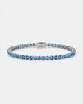 Tennis Bracelet | Aquamarine Blue Silver