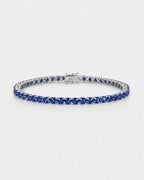 Sapphire Blue Silver Tennis Bracelet