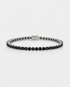 Tennis Bracelet | Onyx Black Silver