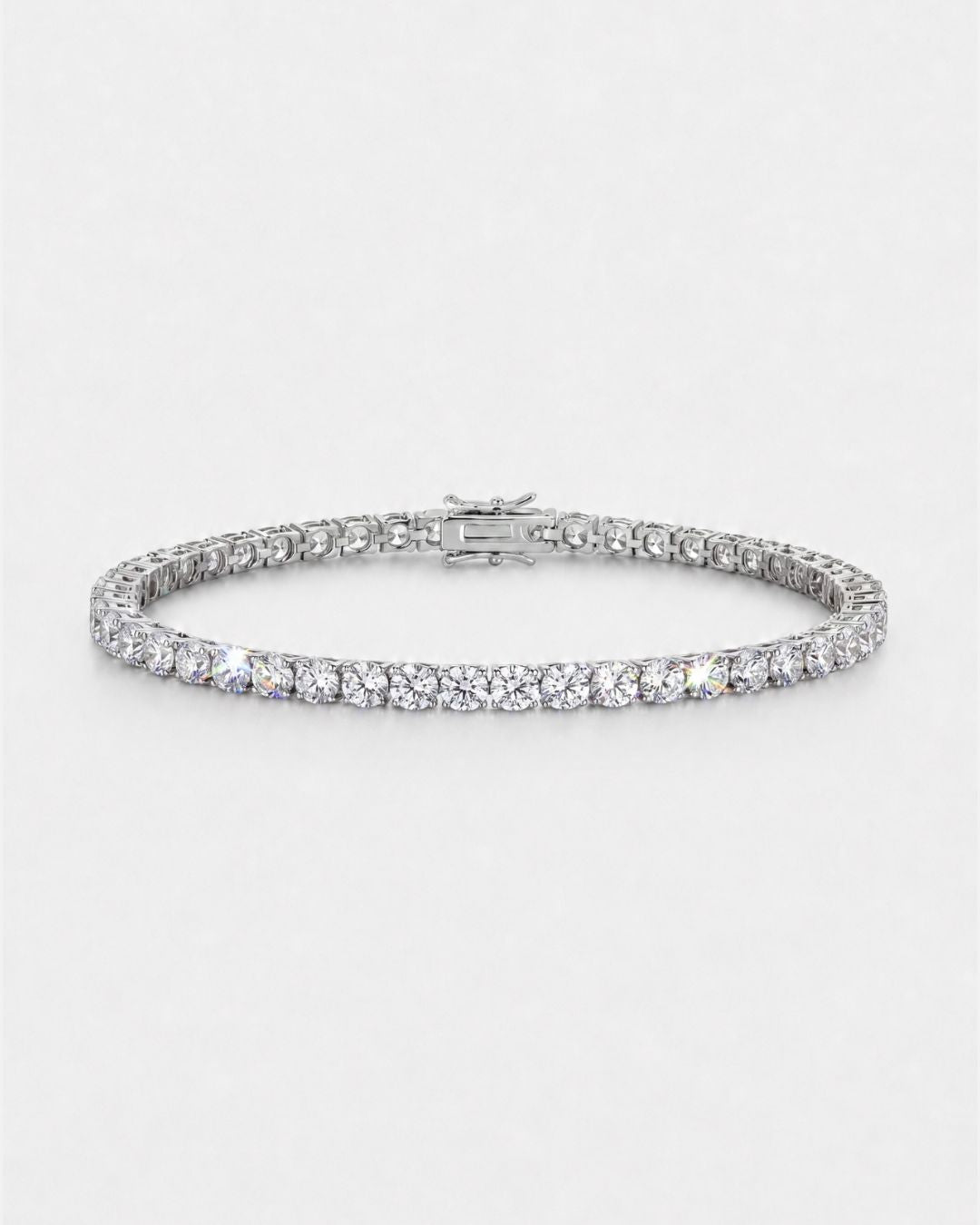 Quartz Silver Tennis Bracelet