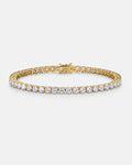 Quartz 14K Gold Tennis Bracelet