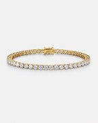 Quartz 14K Gold Tennis Bracelet