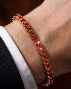 Tennis Bracelet | Ruby Red 14K Gold