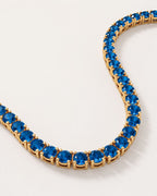 Tennis Necklace | Sapphire Blue 14K Gold