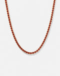 Tennis Necklace | Ruby Red 14K Gold