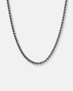 Tennis Necklace | Sapphire Blue 14K Gold
