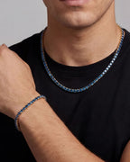 Tennis Necklace | Sapphire Blue 14K Gold