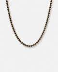Tennis Necklace | Onyx Black 14K Gold