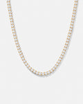 Tennis Necklace | Quartz 14K Gold
