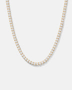 Tennis Necklace | Quartz 14K Gold