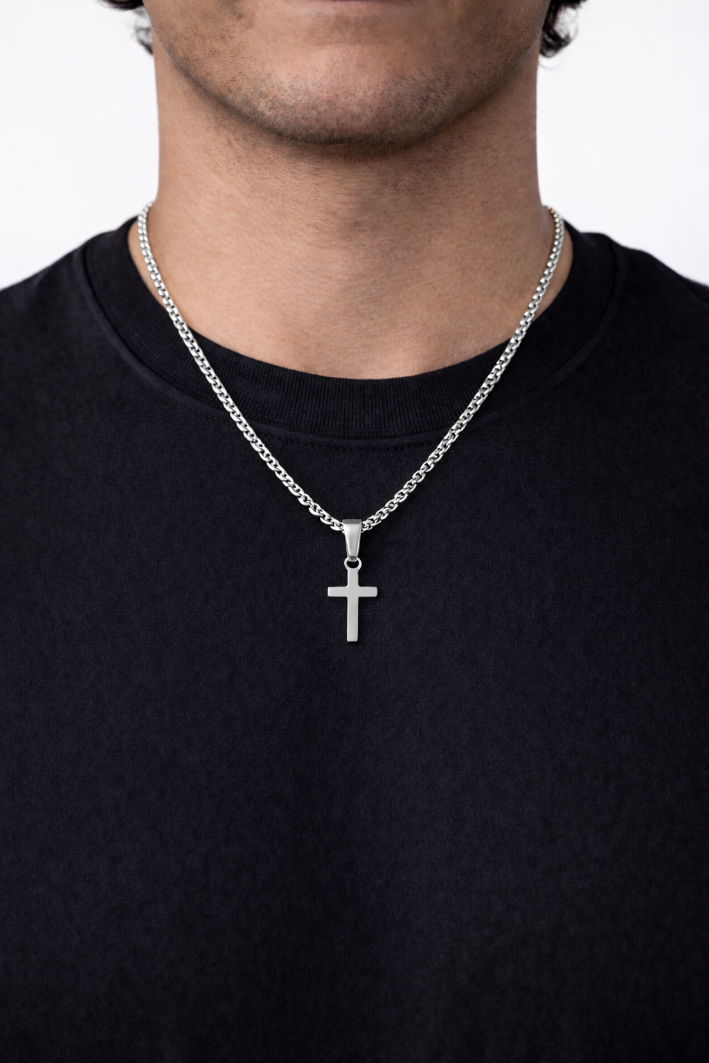 Minimal Cross Necklace | Stainless steel