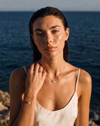 Model wearing the June birthstone set in 14K gold