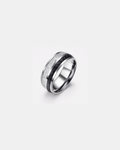 Duo Marée Carbon Ring | Black Carbon Inlay