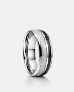 Duo Marée Carbon Ring | Black Carbon Inlay