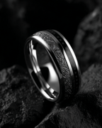 Duo Marée Carbon Ring | Black Carbon Inlay