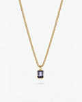 Grey Spinel pendant necklace, 1 carat, 18K gold — studio packshot on white