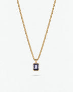 Grey Spinel pendant necklace, 1 carat, 18K gold — studio packshot on white