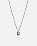 Grey Spinel pendant necklace, 1 carat, 925 silver — studio packshot on white