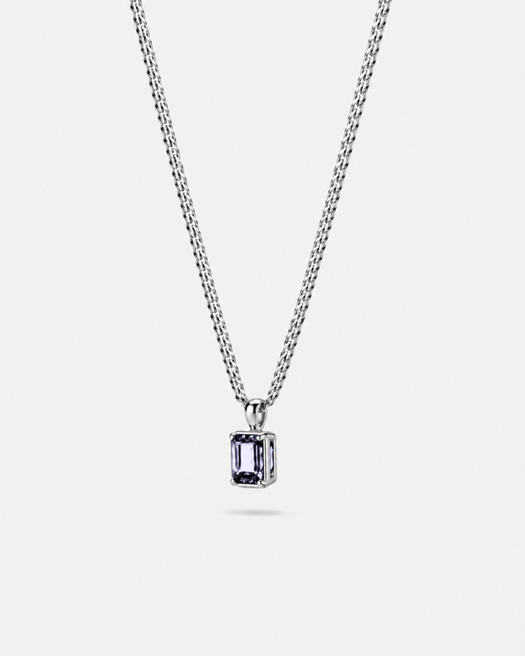 Grey Spinel pendant necklace, 2 carat, 925 silver — second studio packshot