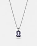 Grey Spinel pendant necklace, 3 carat, 925 silver — studio packshot on white