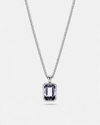 Grey Spinel pendant necklace, 3 carat, 925 silver — studio packshot on white