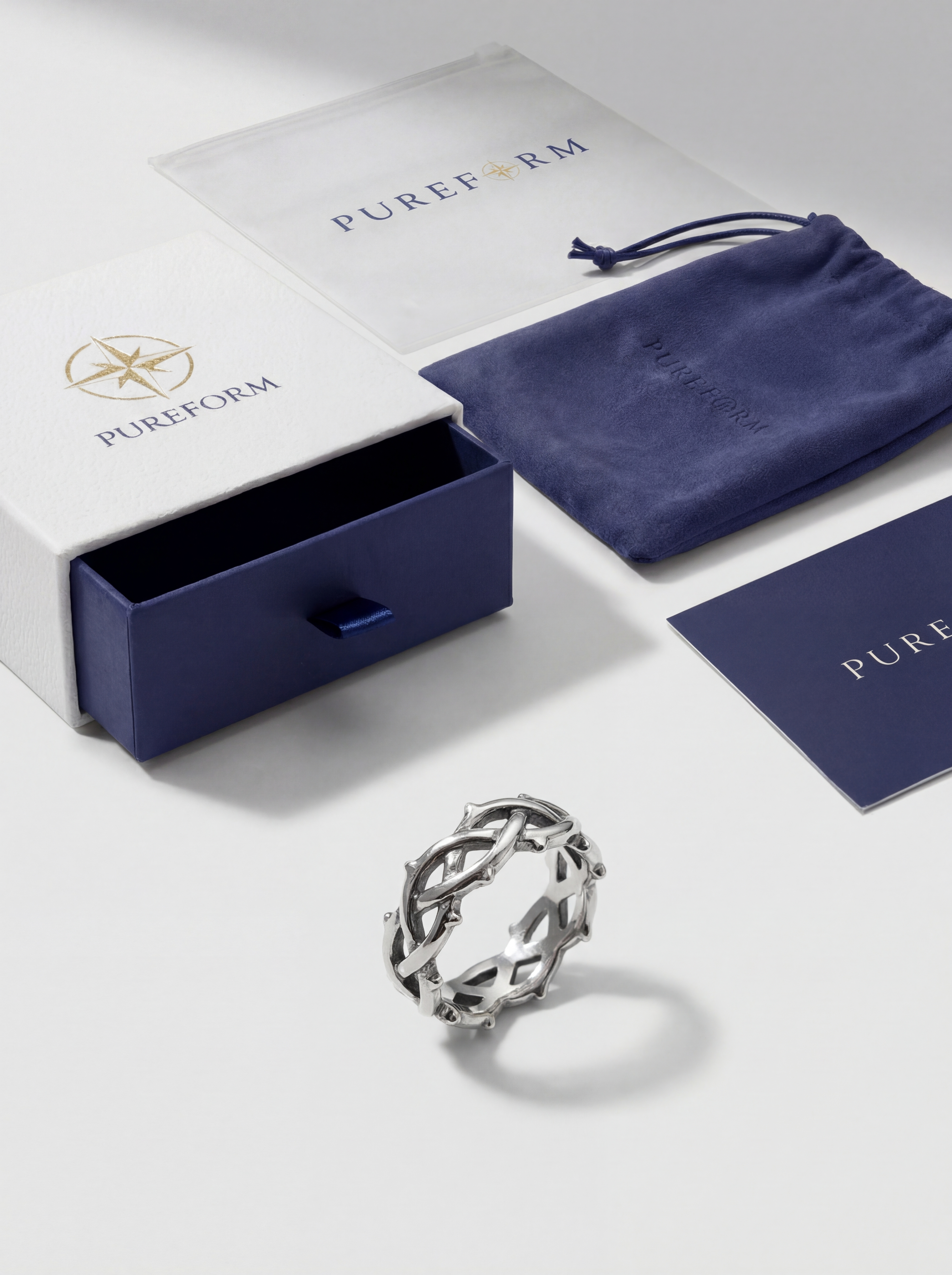 Crown Of Thorns Ring I Silver