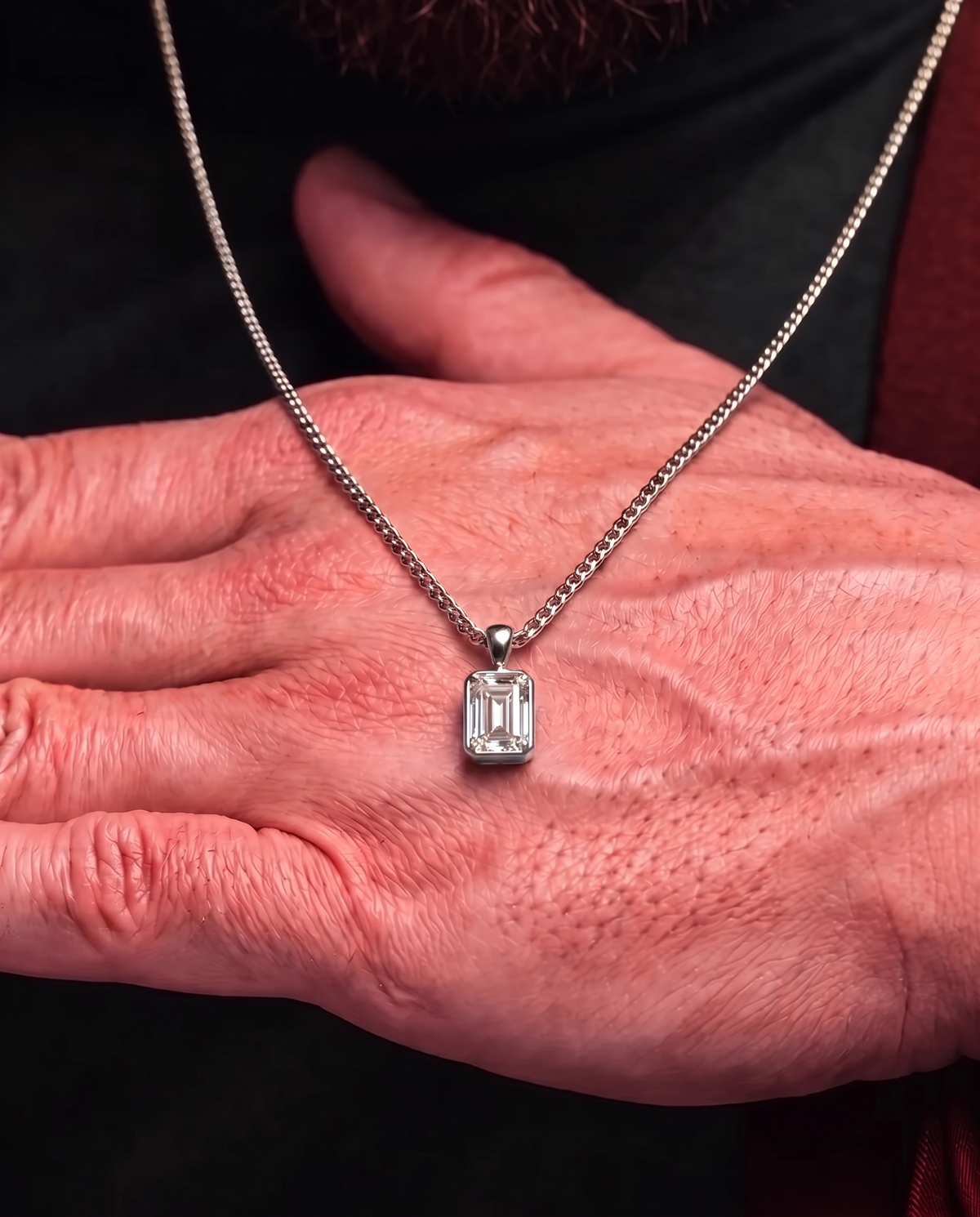 Moissanite Pendant Necklace | 2 Carat