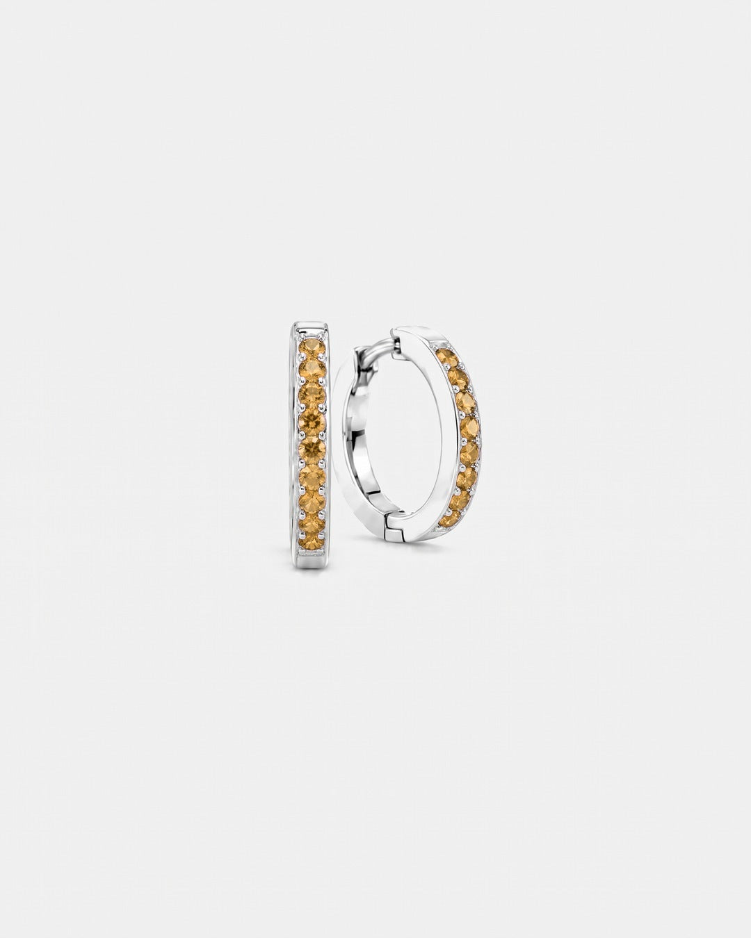 Lumière huggies in citrine silver