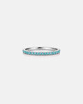 Lumière ring in sea blue silver